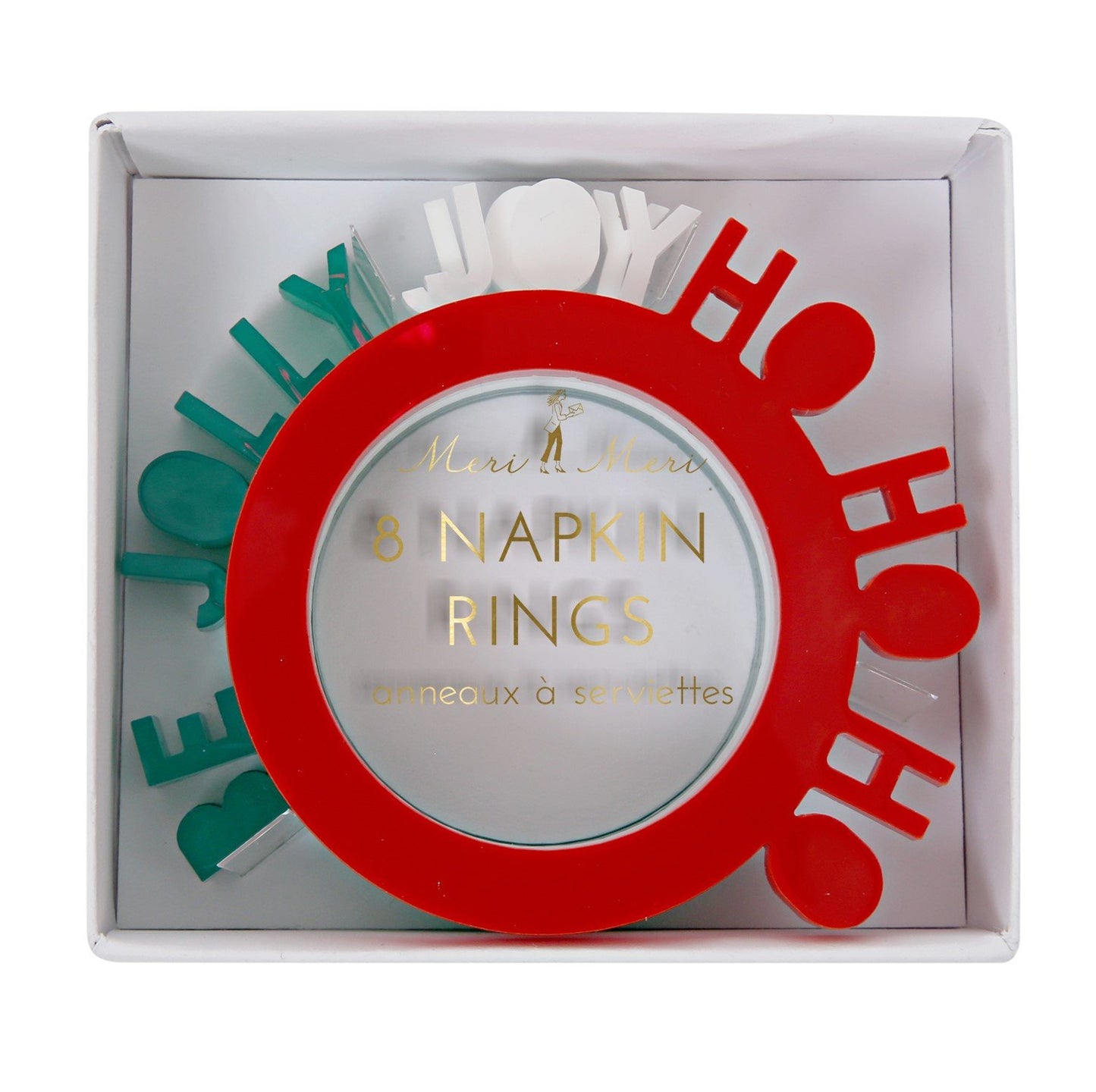 "BE JOLLY" NAPKIN RINGS