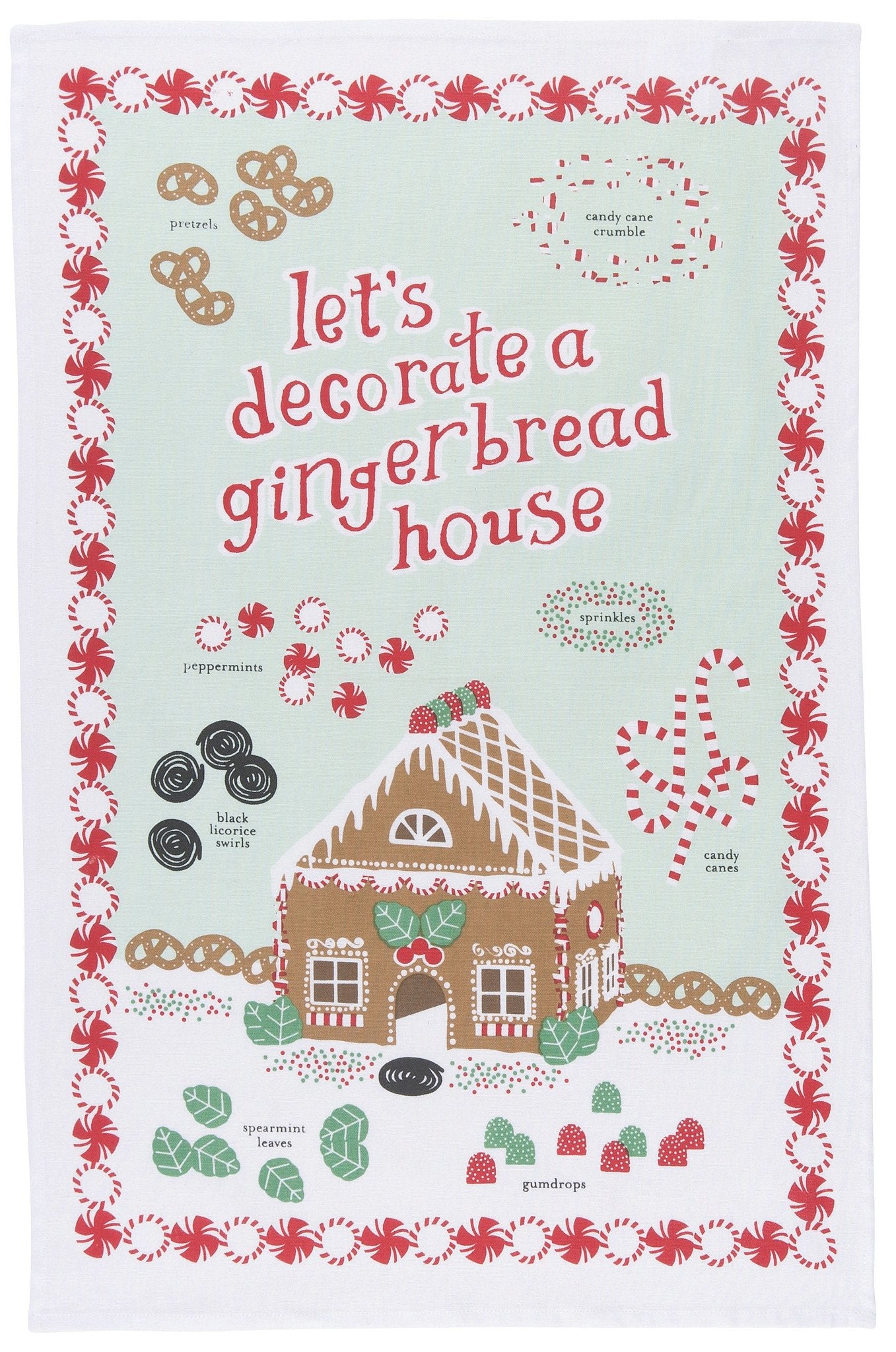 GINGERBREAD HOUSE DISH TOWEL