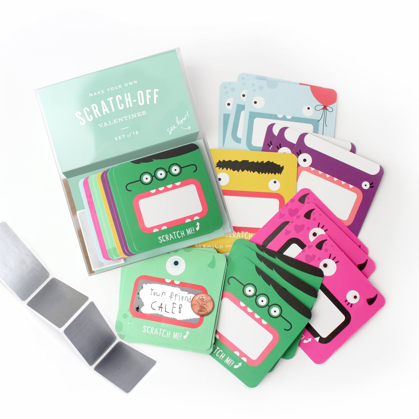 SCRATCH-OFF MONSTER VALENTINES
