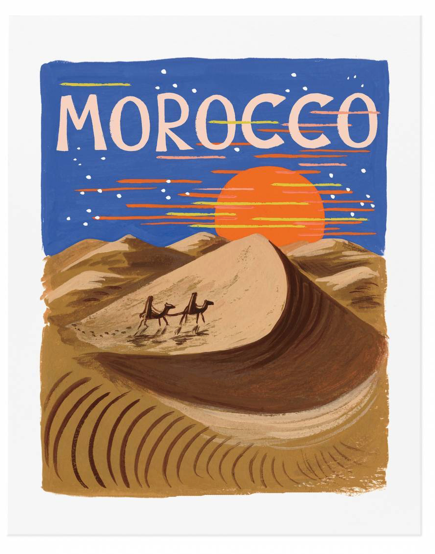 BON VOYAGE MOROCCO ART PRINT