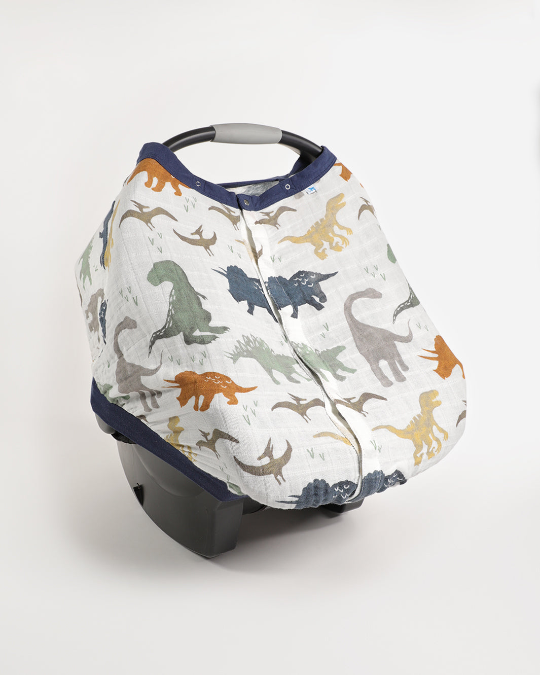 COTTON MUSLIN CAR SEAT CANOPY - DINO FRIENDS