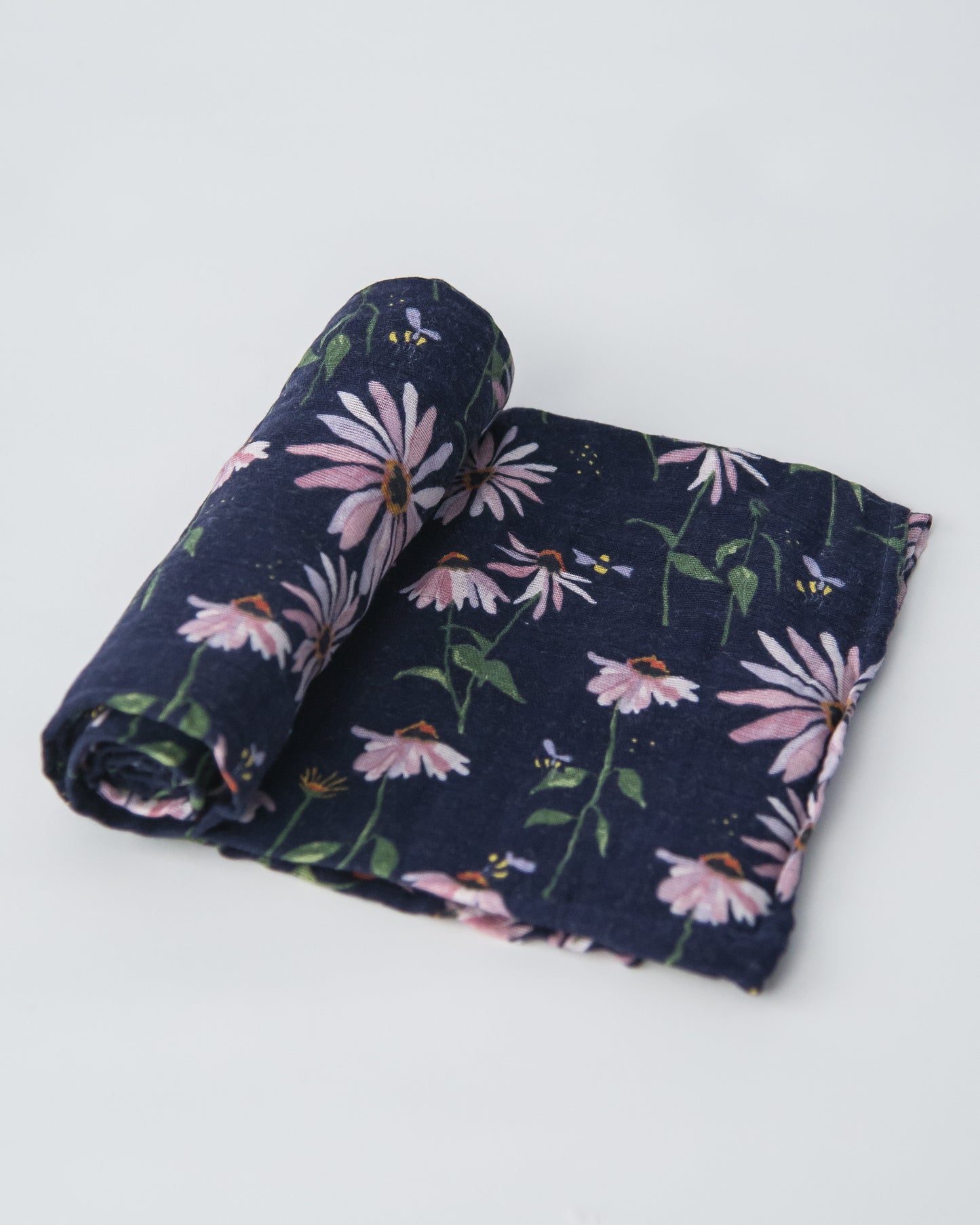 COTTON MUSLIN SWADDLE BLANKET - DARK CONEFLOWER