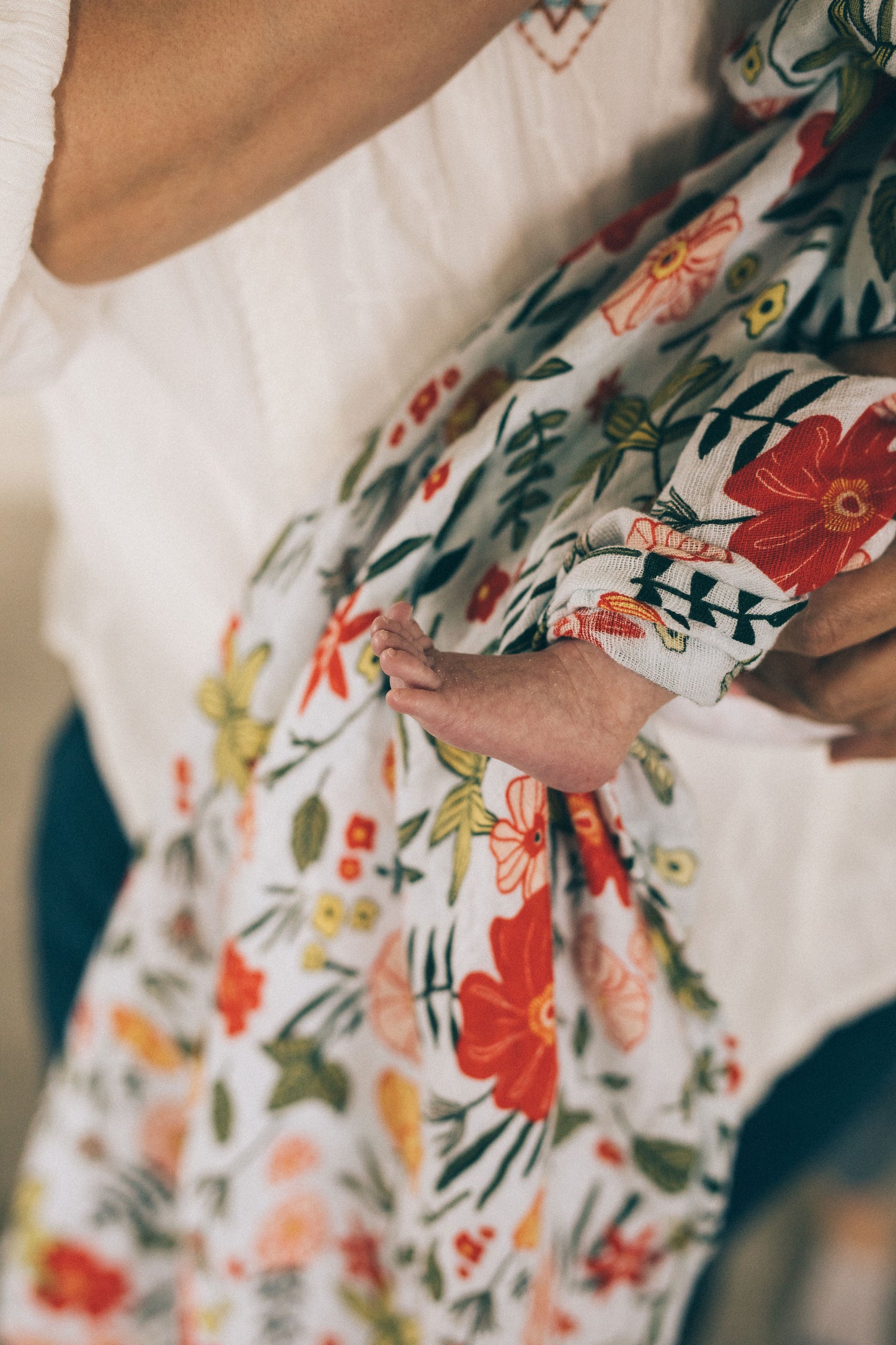 COTTON MUSLIN SWADDLE BLANKET - PRIMROSE PATCH