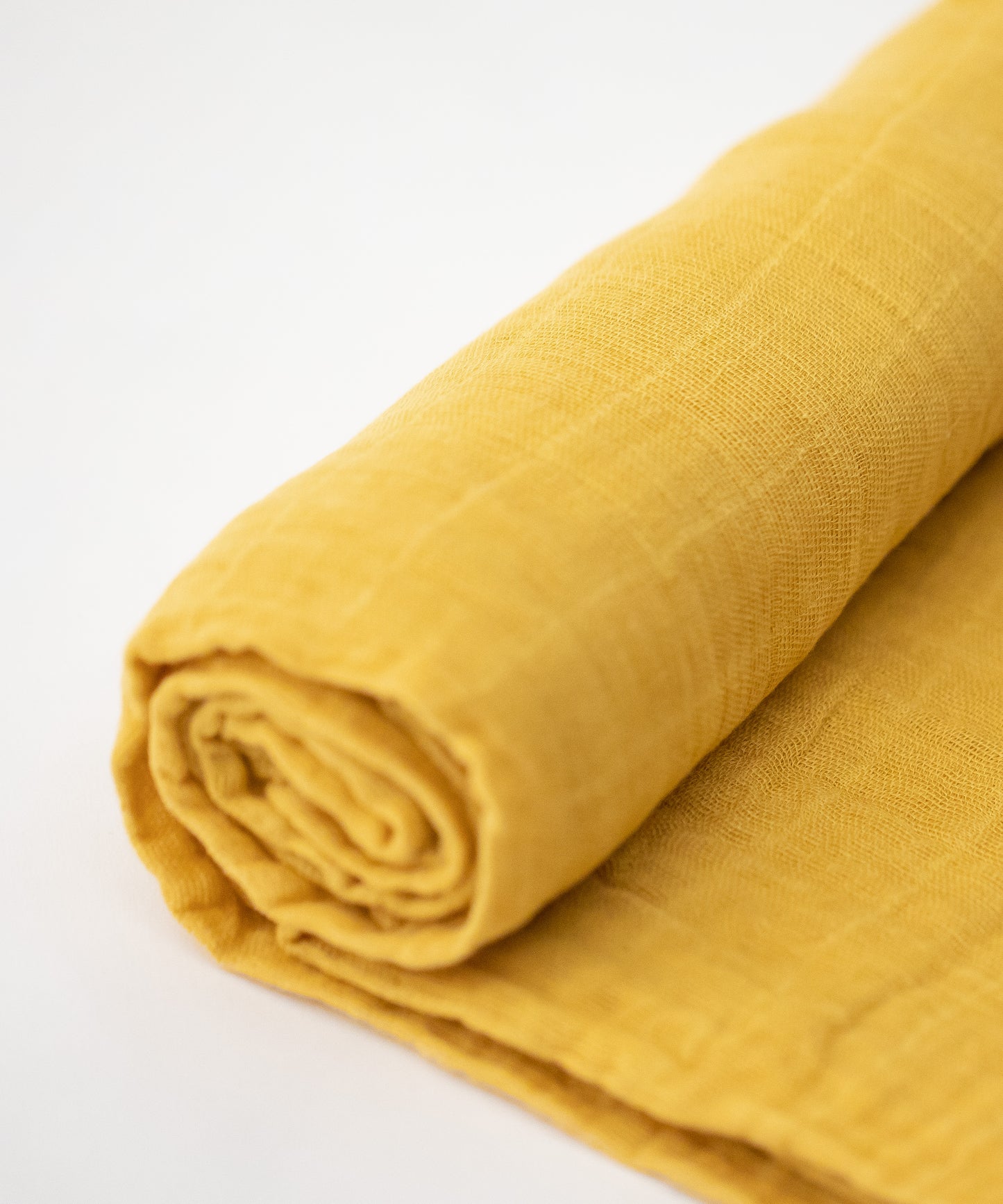 COTTON MUSLIN SWADDLE BLANKET - MUSTARD