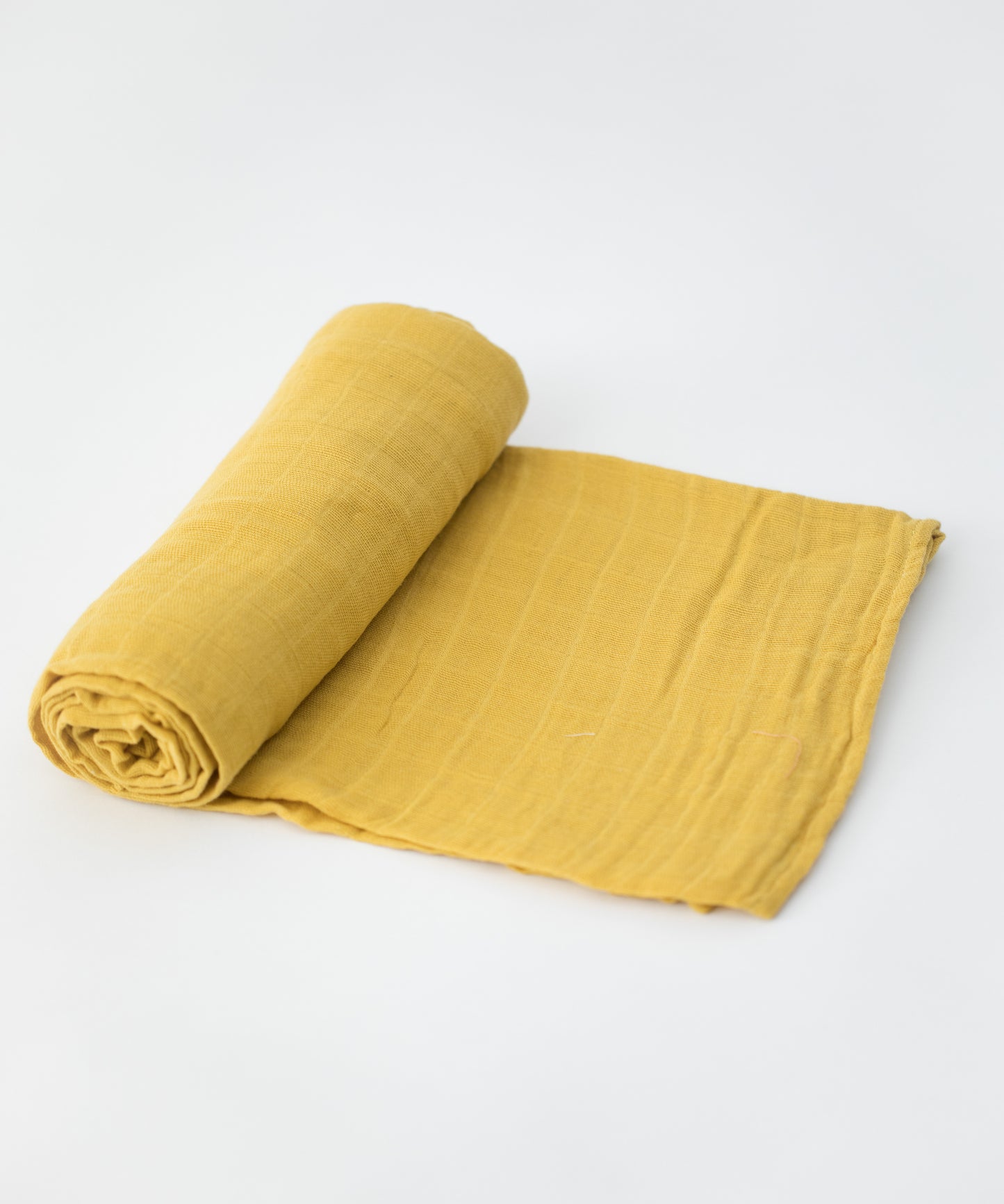 COTTON MUSLIN SWADDLE BLANKET - MUSTARD