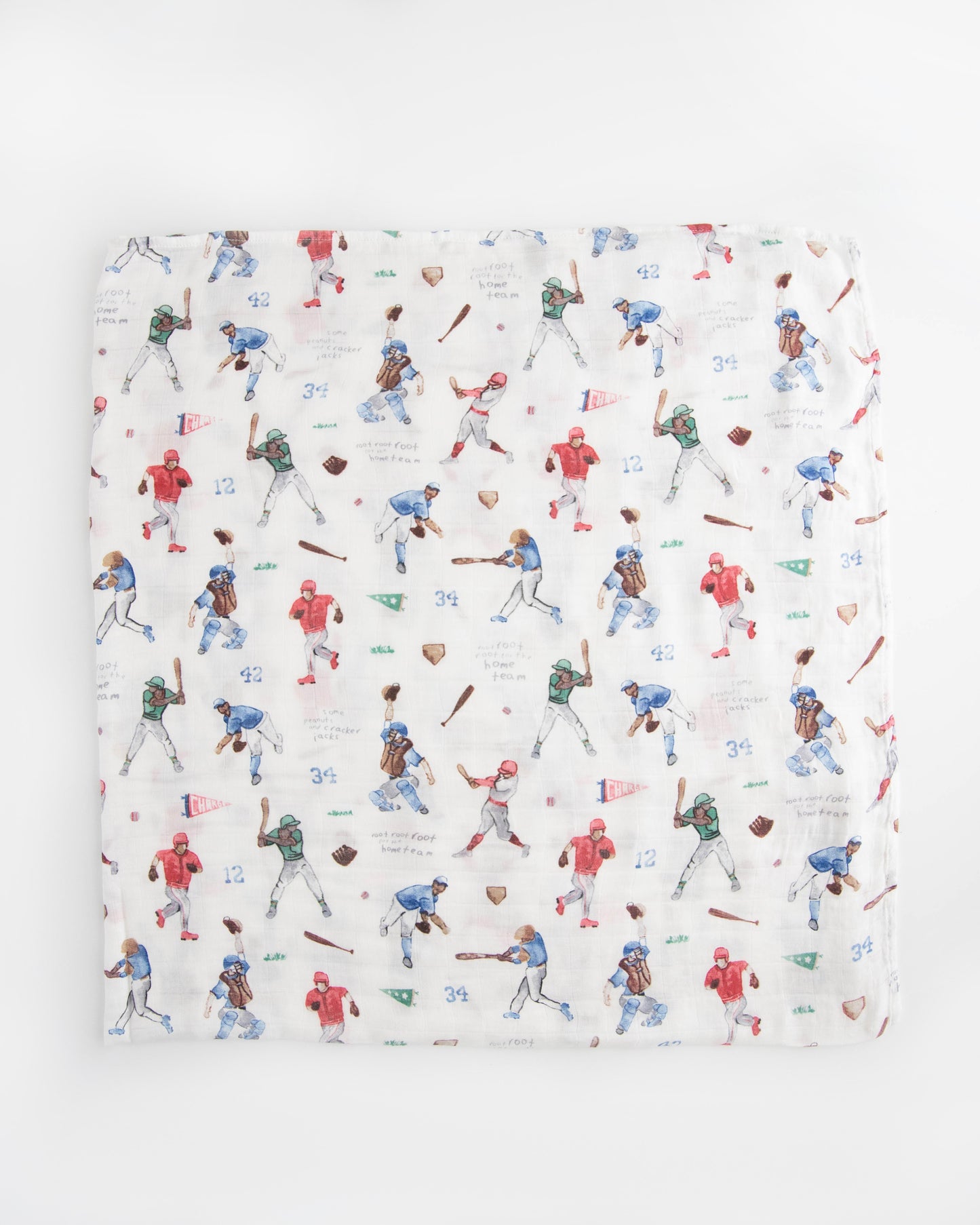 COTTON MUSLIN SWADDLE BLANKET - HOME RUN