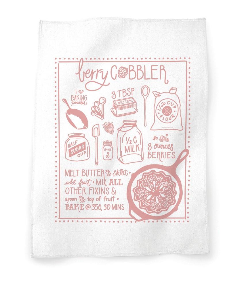 COBBLER BAKING RECIPE TEA TOWEL