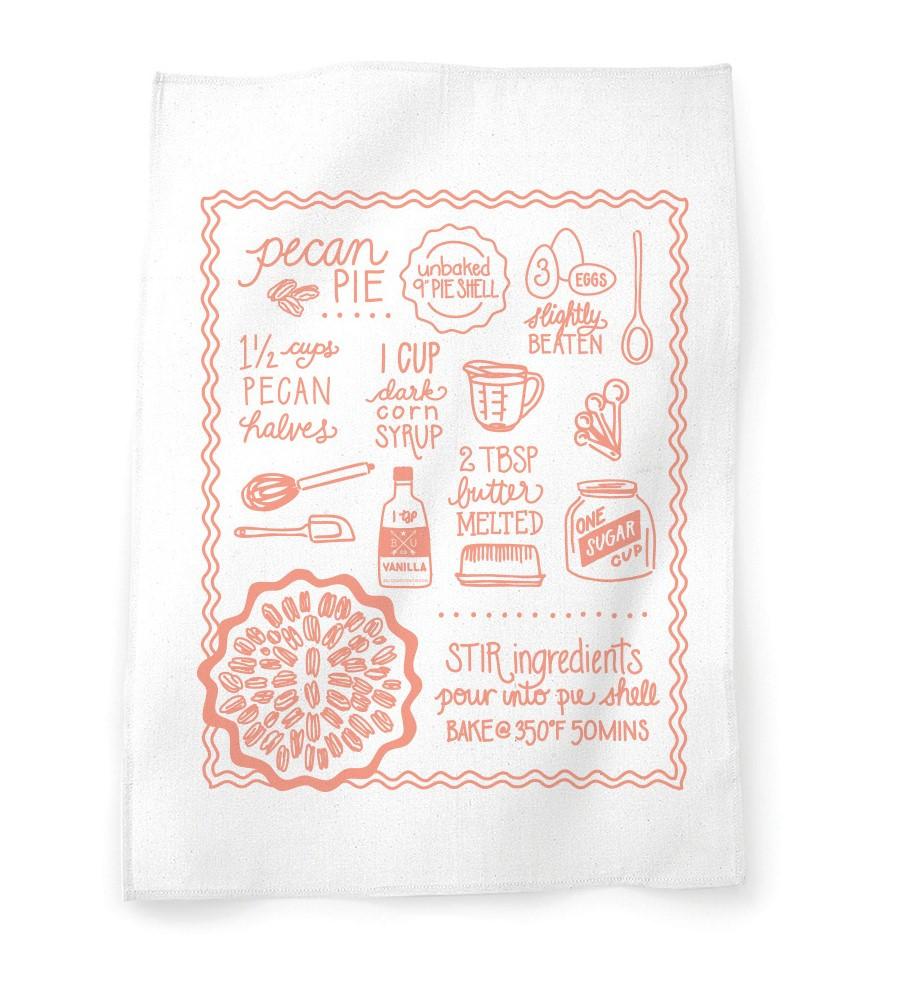 PECAN BAKING RECIPE TEA TOWEL